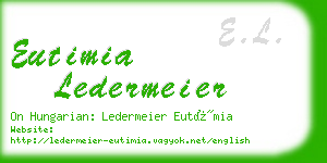 eutimia ledermeier business card